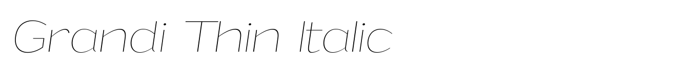 Grandi Thin Italic
